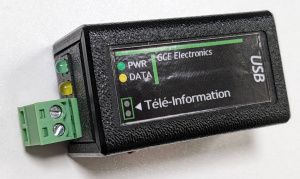 Bornier avec 2 vis pour le raccordement, LED verte PWR et LED jaune DATA