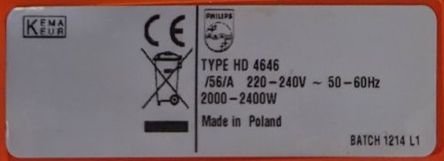 Étiquette sous la bouilloire