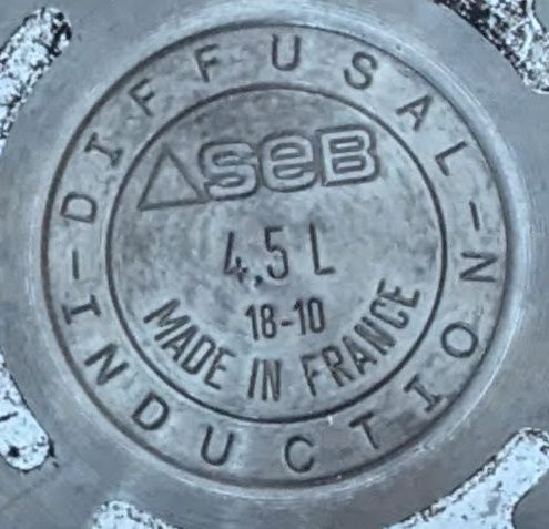 Le fond de la cocotte, zoom sur les indications SEB DIFFUSAL 4,5 L