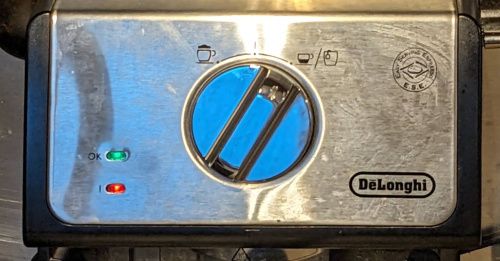 Machine prête avec voyant ok allumé